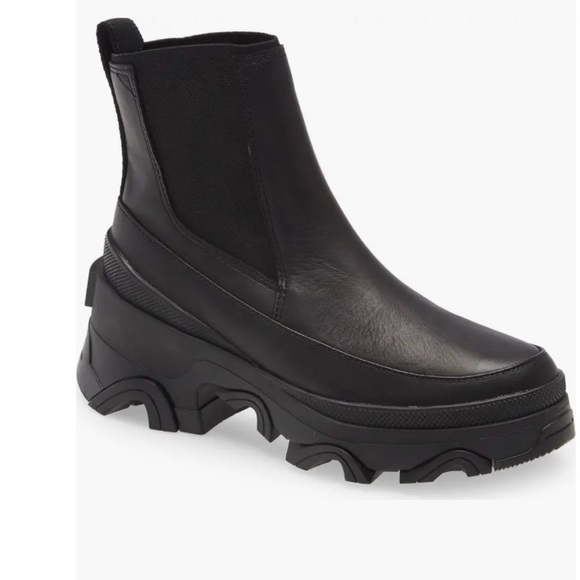 SOREL |  Brex Waterproof Chelsea Boot in black full-grain leather. Size 7, NWT - Picture 3 of 15